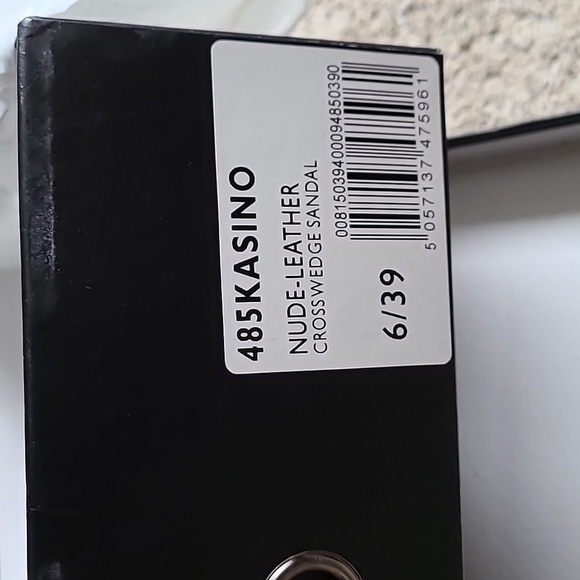 🎉Host Pick🎉 Dune Kasino Cross Strap Wedge Sandals, Nude, Leather - Picture 11 of 11